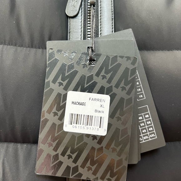 NWT Mackage Farren Long Black Puffer Coat XL - Picture 3 of 10